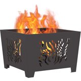 vidaXL Crno Hladno valjani čelik 60 x 60 x 40 cm Izdržljivo Ognjište | shoptok.hr