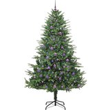 vidaXL Umjetno božićno drvce s rasvjetom i setom kuglica Zelena 240 cm | shoptok.hr