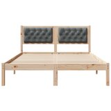  Krevetna konstrukcija s uzglavljem Tamno siva 150 x 200 cm | Eponuda.com