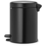 Brabantia Koš za odpadke s pedalom 5L s plastičnim vložkom - mat črna | Shoptok.si