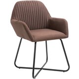 Furnova Jedilni stoli 4 kosi rjavo blago, (21928763) | Shoptok.si