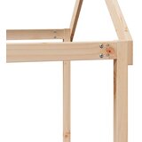  Visoki krevet s krovom 75 x 190 cm od masivne borovine | shoptok.hr