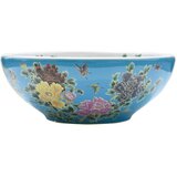 Maison Chic Umivalnik - Kopalna umivalnik Nadpultni večbarven okrogel Φ41x14 cm keramika, (21684825) | Shoptok.si