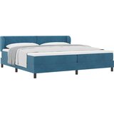 vidaXL Box spring krevet Tamno plava 200 x 200 cm Baršun - Tamno plava 200 x 200 cm Dizajn dijamantskih blokova | shoptok.hr