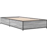 vidaXL Posteljni okvir siva sonoma 100x200 cm inž. les in kovina, (21128863) Cene