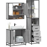 Maison Chic Kopalniški sestavi - Kopalniško pohištvo 3 kosi siva sonoma inženirski les, (21787292) | Shoptok.si