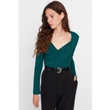 Trendyol Emerald Green Waistcoat Draped Detailed Knitted Body Cijene