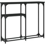 Maison Chic konzolna miza - miza ob steni črna 90x22,5x75 cm inženirski les, (21786022) Cene