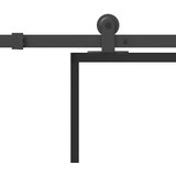 vidaXL Klizna vrata s priborom 76 x 205 cm od ESG stakla i aluminija | shoptok.hr
