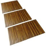  Kupaonski otirač od bagremovog drveta 3 kom 80 x 50 cm | shoptok.hr