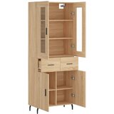  Visoka komoda hrasta sonome 69,5x34x180cm od konstruiranog drva Slike