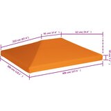  Pokrov za sjenicu 310 g/m² 4 x 3 m narančasti | shoptok.hr
