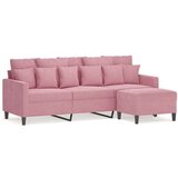  Trosjed s tabureom ružičasti 180 cm baršunasti | shoptok.hr