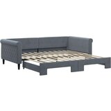  Izvlečna dnevna postelja temno siva 100x200 cm žamet, (20929606) | Shoptok.si
