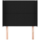  Uzglavlje s ušima crno 103x16x118/128 cm od tkanine | shoptok.hr