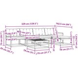  Set vanjskih sofa 6 pcs Bijela i bež | shoptok.hr
