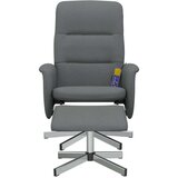  Masažni naslonjač od tkanine s osloncem za noge tamnosivi | shoptok.hr