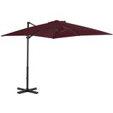 The Living Store Vrtni senčnik z aluminijastim drogom bordo rdeč 250x250 cm - Previsni Senčnik, (21749841) | Shoptok.si