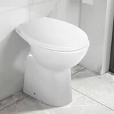  Toaletna školjka bez ruba 7 cm viša keramička bijela
