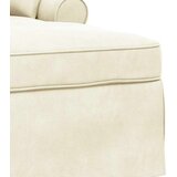  Naslonjač z krilom krema 91 x 157 x 91 cm Rebrasta tkanina, (5000133207) | Shoptok.si
