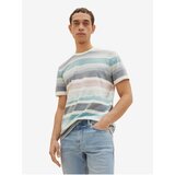 Tom Tailor Blue and Grey Men's Striped T-Shirt - Men | Shoptok.si