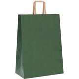  Papirnate vrećice 250 kom s ručkama zelene 32x17x44 cm | shoptok.hr