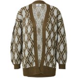 JDY Pletena jopa 'BATE' svetlo siva / oliva / bela | Shoptok.si
