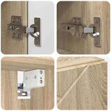 vidaXL Ogledalna omara sonoma hrast 59 x 17 x 55 cm Konstruiran les | Shoptok.si