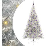  Umjetno predsvijetljeno božićno drvce Srebrno 240 cm PET | shoptok.hr