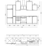 Flex-Well Kuhinjski Blok Z Aparati Capri, Črna, Barva Hrasta | Shoptok.si