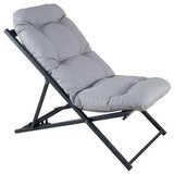 Hanah home long blackgrey sunlounger Cene