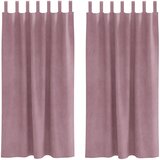 vidaXL Zavese Temno roza Poliester 140 x 175 cm Dekorativni vložki | Shoptok.si