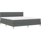  LED Box Spring Krevet Tamno siva 180 x 200 cm tkanina | shoptok.hr