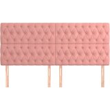  Uzglavlje roze 200x7x118/128 cm baršunasto | shoptok.hr