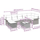  Vrtna sedežna garnitura z blazino 8 pcs Črna in turkizna, (5000021676) | Shoptok.si