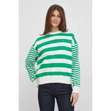 Polo Ralph Lauren Bombažen pulover ženska, zelena barva