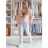 DStreet Bluza damska oversize z nadrukiem FEELME różowa | Shoptok.si
