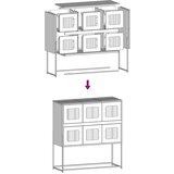 vidaXL Komoda črna 100,5x39x107 cm hladno valjano jeklo | Shoptok.si