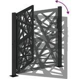  Vrtna vrata crna 100x100 cm Čelični dizajn svjetla | shoptok.hr