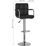  Barski stolčki 2 kosa črno umetno usnje, (20700347) | Shoptok.si