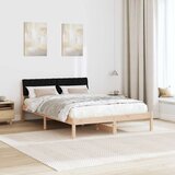  Okvir kreveta Smeđa i crna 135 x 190 cm Masivna borovina | shoptok.hr