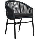  Vrtni set za objed 9 kom. Crna Čelik s prahom premazan | shoptok.hr