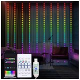  LED RGB prigušiva božićna zavesa WIZARD 300xLED/USB 3x3m + daljinski upravljač | Eponuda.com