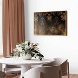  Plakat - Dark Baroque Patterns with Golden Accents 60x40 Zlatni okvir | shoptok.hr