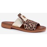 Zazoo Elegant Flat Heel Natural Leather Sandals | Shoptok.si