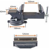  Bravarski škripac 125 mm rotirajući s nakovnjem 360 PM-IS-125T | shoptok.hr