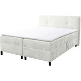 MID.YOU POSTELJA Z VZMETNICO 180 cm x 200 cm , les, tekstil krem barve | Shoptok.si