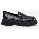 Boto Ladies Patent Moccasins With Decoration Black Nallae | ePonuda.com