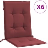  The Living Store Blazina za stol 6 kosov melanž vinsko rdeča 100x50x4 cm blago - Blazina Za Stol Z Nizkim Naslonjalom, (21487343) | Shoptok.si