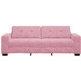  3-sedežni kavč roza 180 cm iz žameta, (22054326) | Shoptok.si